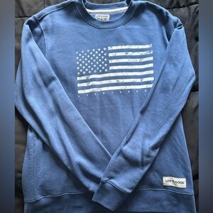 American flag crewneck life is good brand